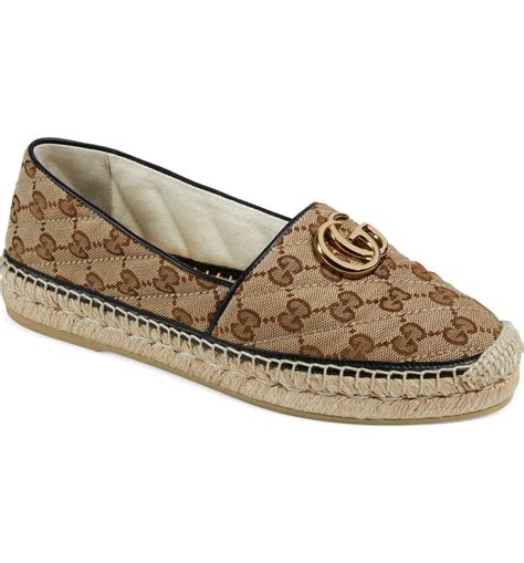 gucci pilar embroidered espadrilles|Gucci espadrille flat sale.